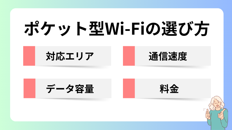 ポケット型Wi-Fiの選び方！失敗しないポイントを解説