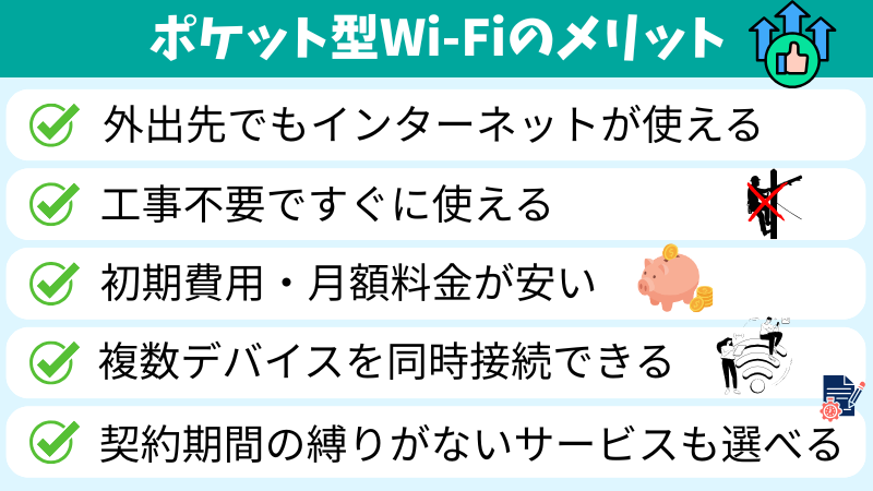 ポケット型Wi-Fiのメリット