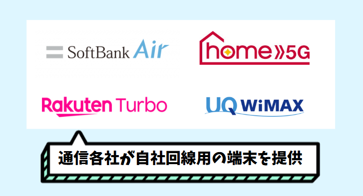 ホームルーターは4種類