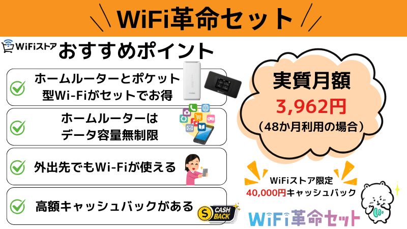 WiFi革命セットおすすめポイント