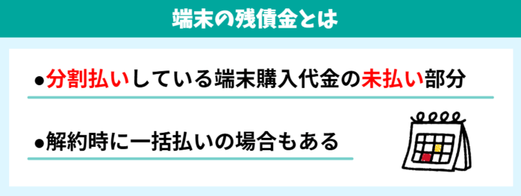 端末の残債金とは