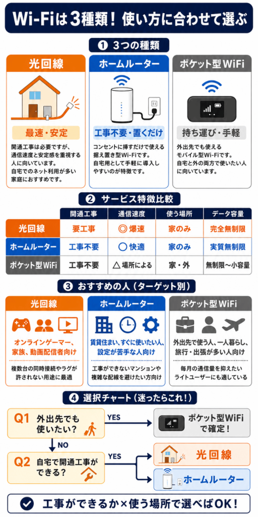 自宅用wifiの選び方